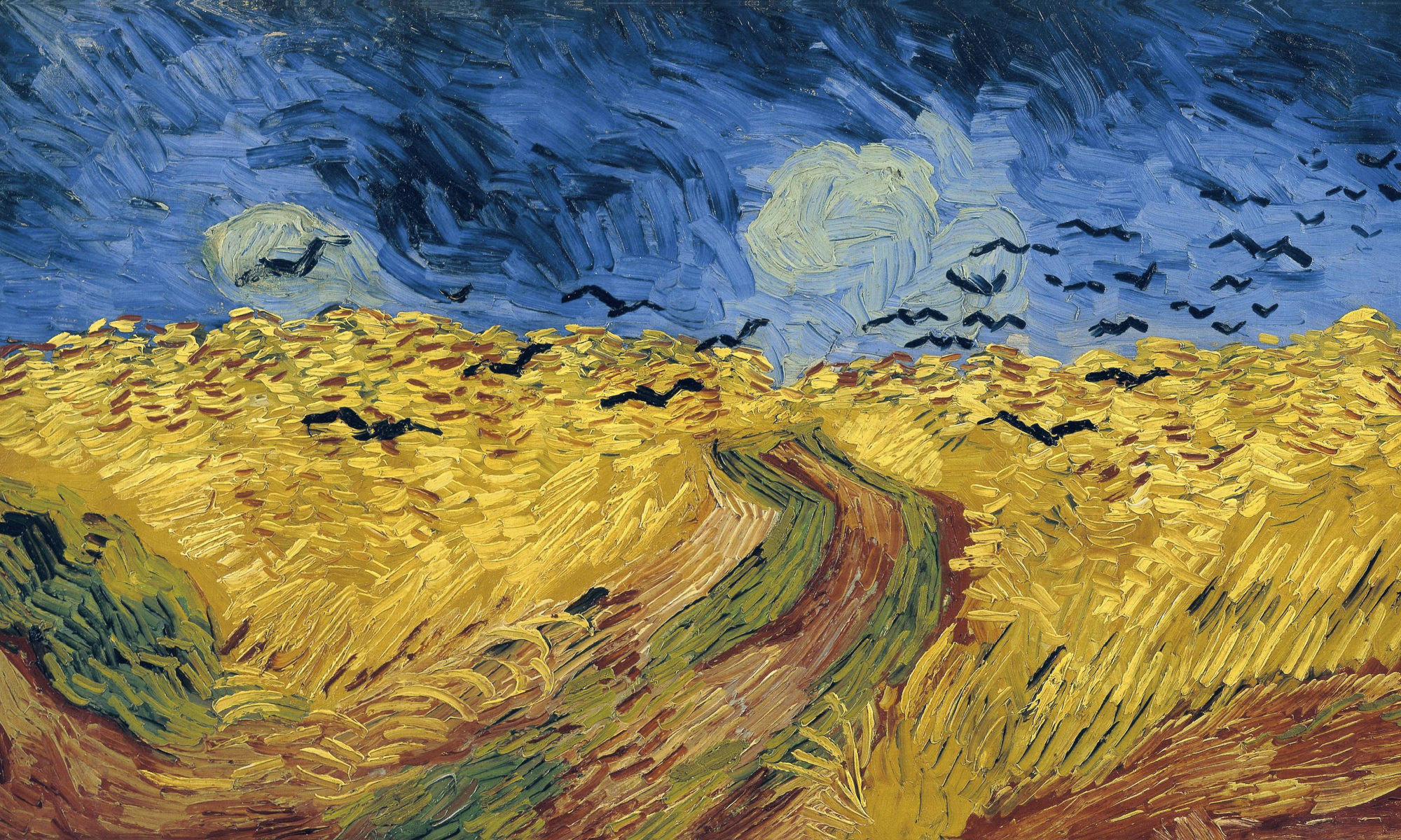 Campo di grano con corvi